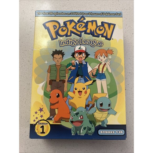 Pokémon Indigo League Season 1 Part 1 DVD 3 Disc Boxed Set 26 Episodes 1-26 - Picture 1 of 4